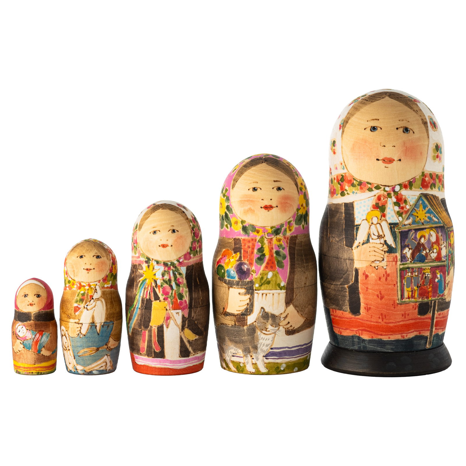 Авторская матрёшка, «Рождественский вертеп» Авторская матрёшка, «Рождественский вертеп»