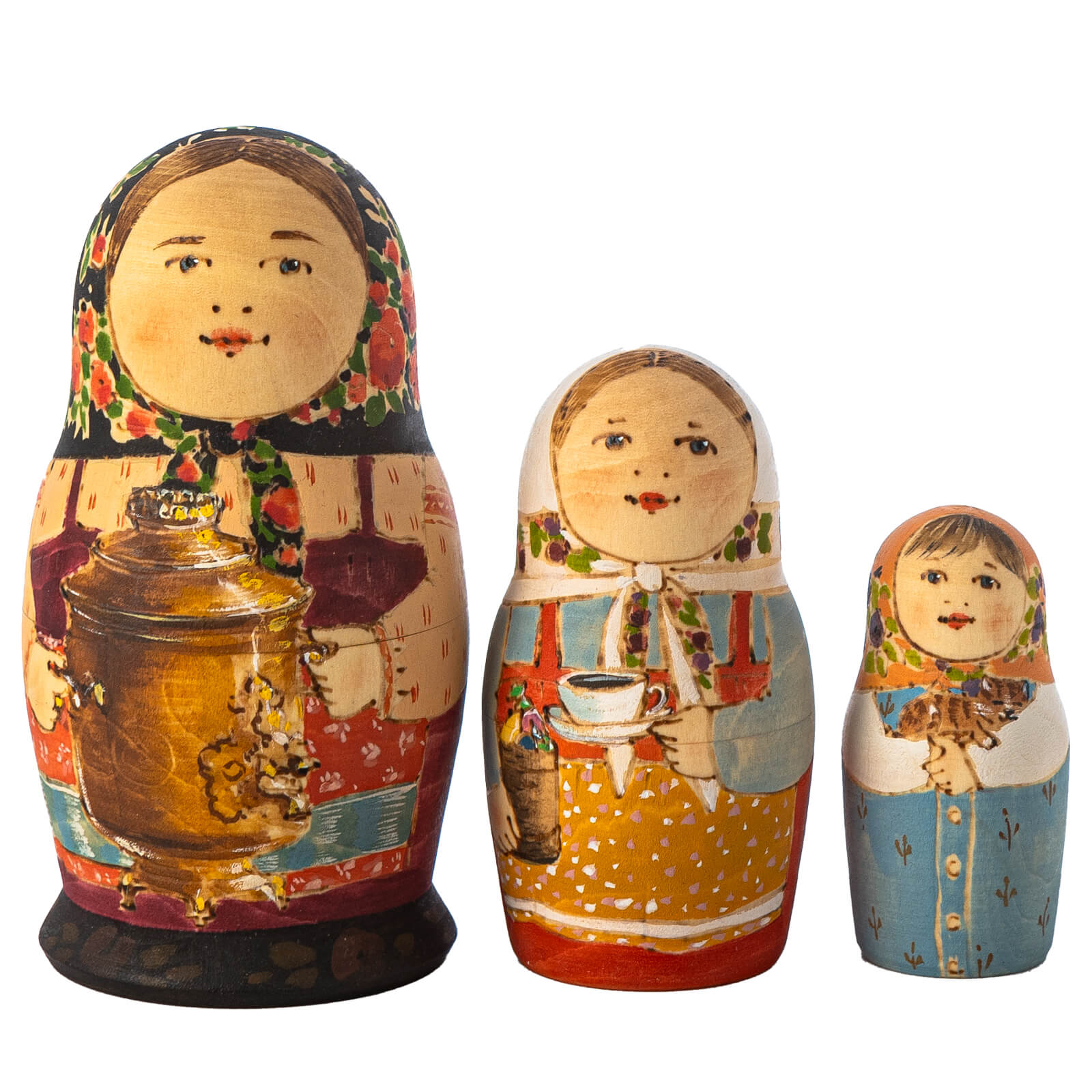 Авторская матрёшка, сюжетная «Чаепитие» Авторская матрёшка, сюжетная «Чаепитие»