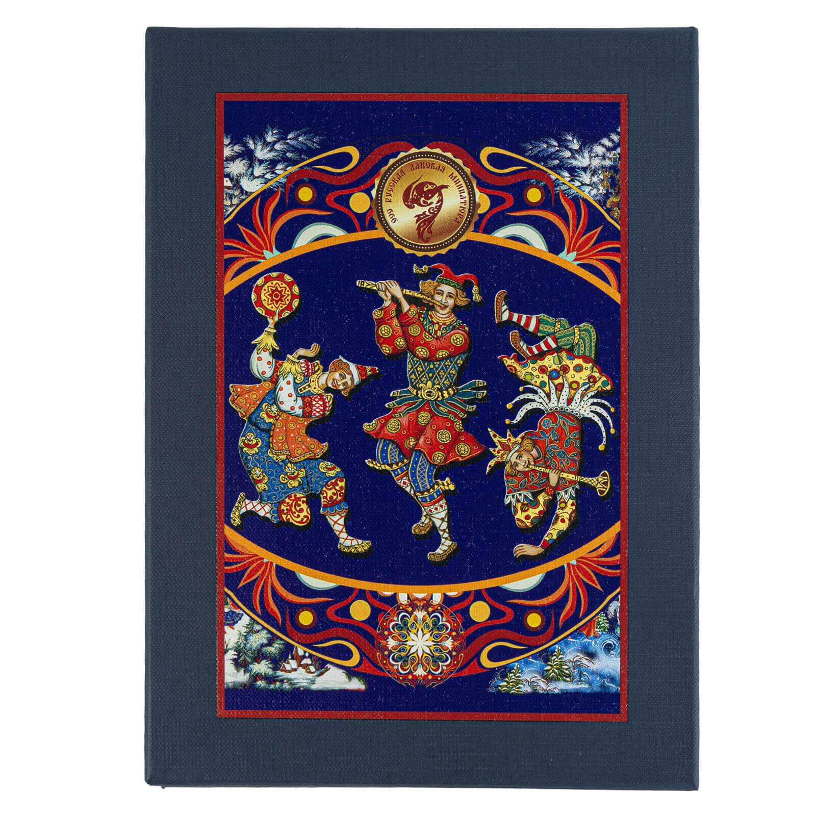 Скоморох со свирелью, Лаковая миниатюра