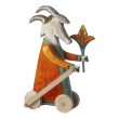 Коза с букетом, Деревянная игрушка на колёсиках