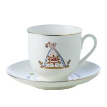 Чашка с блюдцем кофейная, рисунок «Кулич и Пасха»