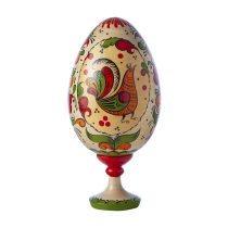 Деревянное яйцо «Петушок», Ракульская роспись