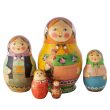 Деревянная матрёшка «С петухом»