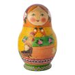 Деревянная матрёшка «С петухом»