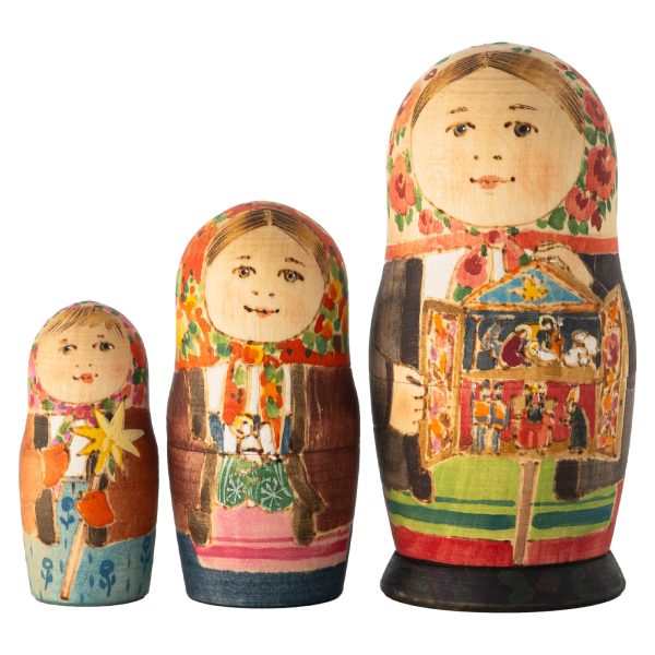 Авторская матрёшка, «Рождественский вертеп»