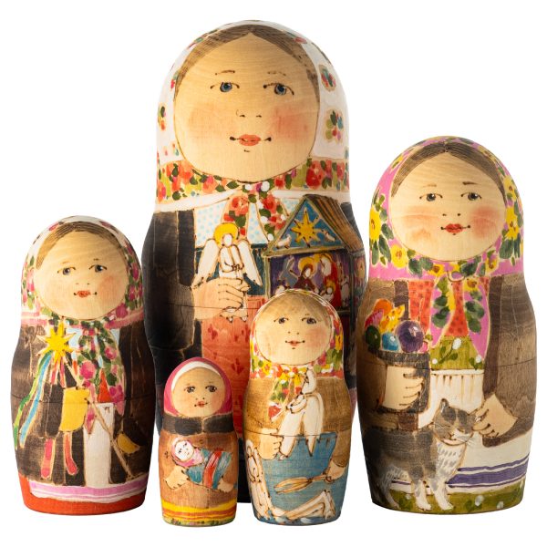 Авторская матрёшка, «Рождественский вертеп»