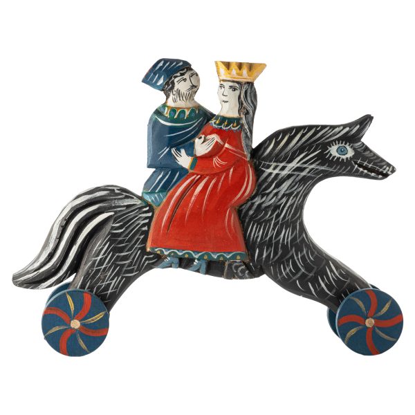 Серый волк, Деревянная игрушка на колёсиках