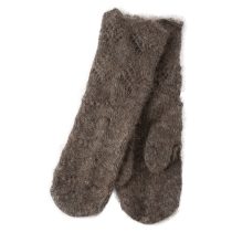 Серые оренбургские варежки
