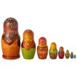 Деревянная матрёшка «С петухом»