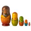 Деревянная матрёшка «С петухом»
