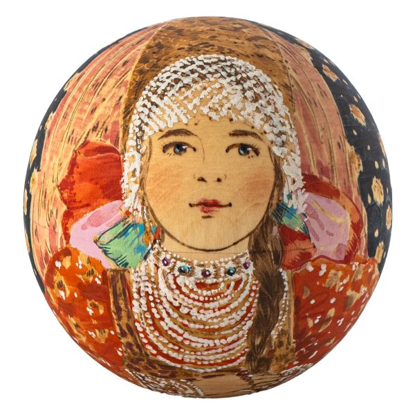 Музыкальный шар с росписью «Красавица»