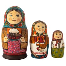 Авторская матрёшка, сюжетная «Пасхальная»