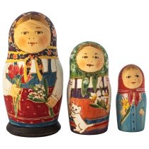 Авторская матрёшка, сюжетная «Весна»