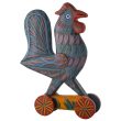 Синий петушок, Деревянная игрушка на колёсиках