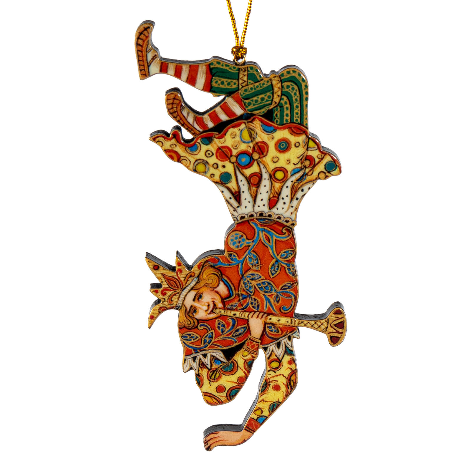 Скоморох с дудочкой, Лаковая миниатюра