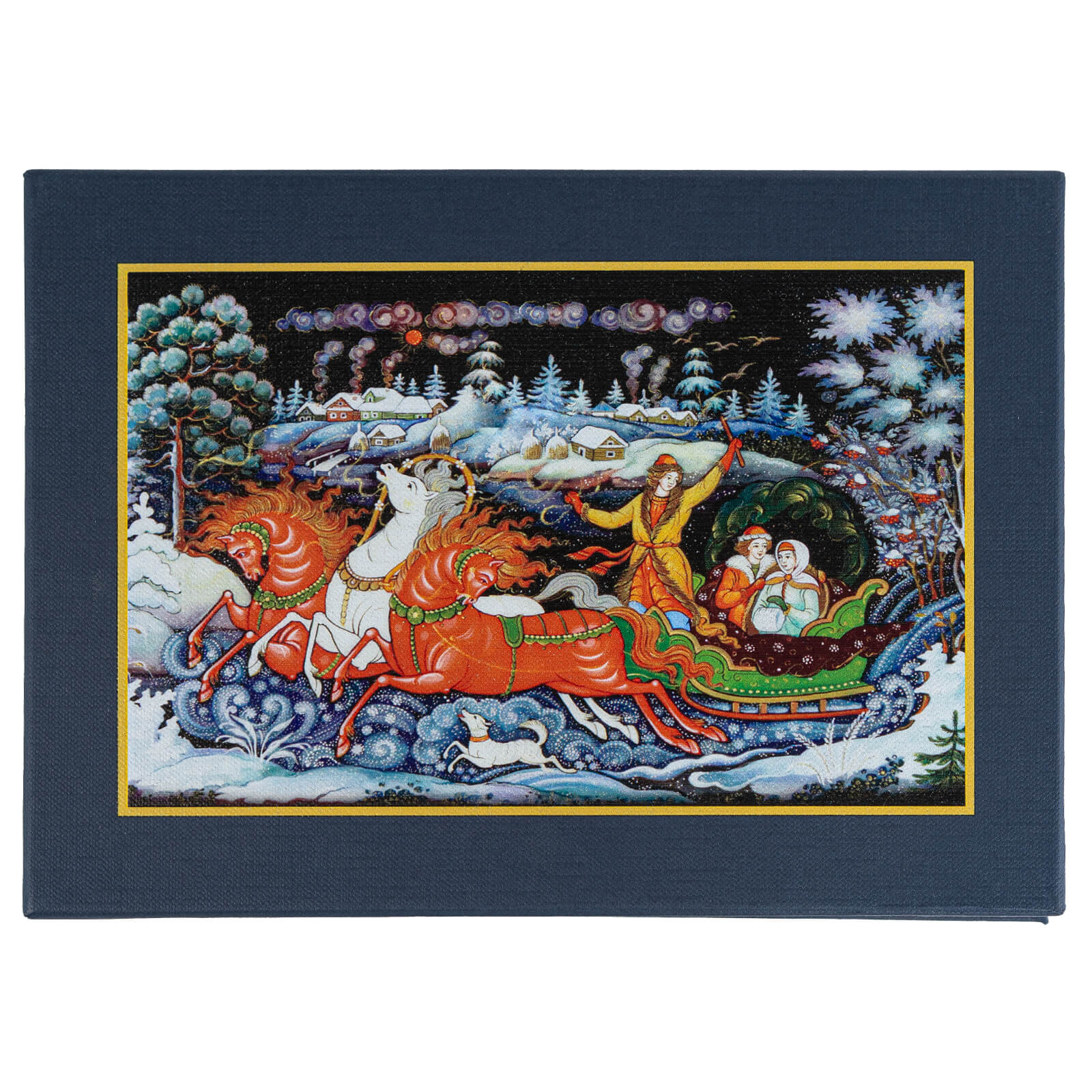 Красный конь, Лаковая миниатюра