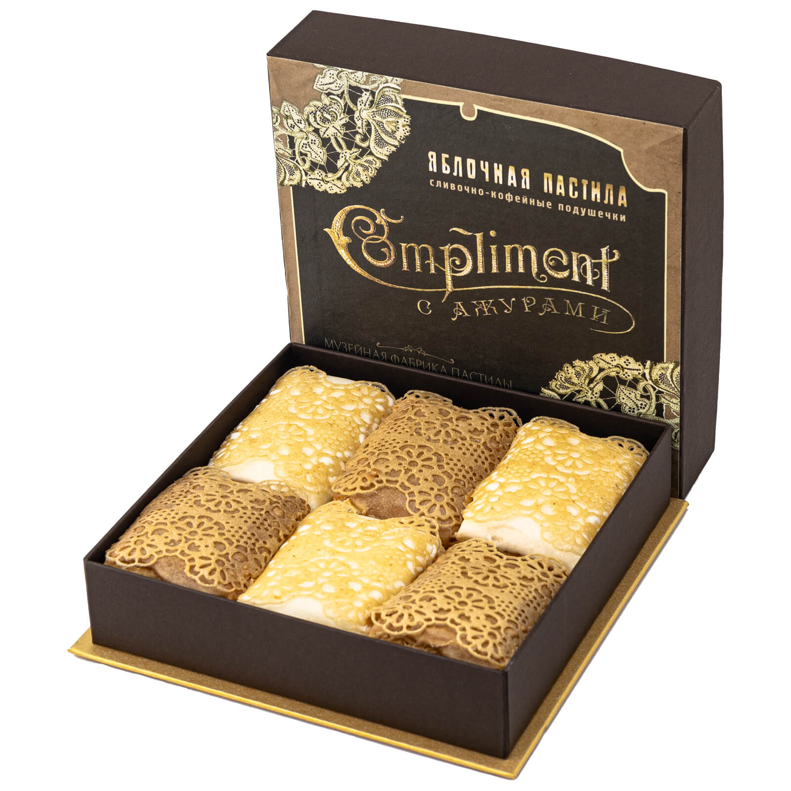 Сливочно-кофейные подушечки «Комплимент с ажуром»